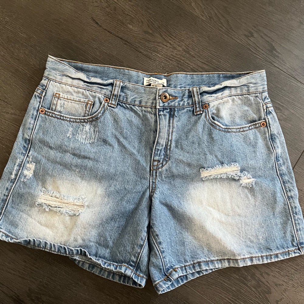 Forever 21 Light Blue Denim Shorts